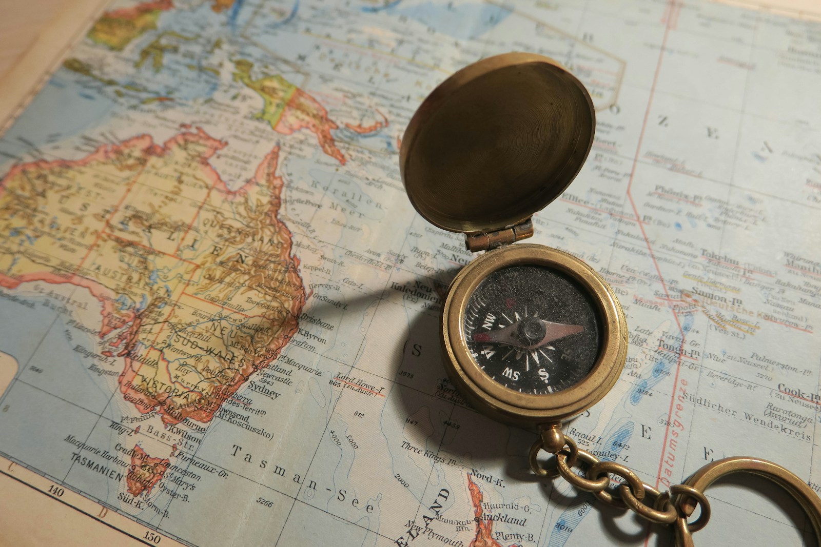 Photo by Denise Jans navigation compass on map